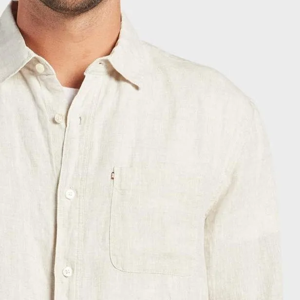 Academy Brand Men's Hampton Long Sleeve Shirt - Oatmeal