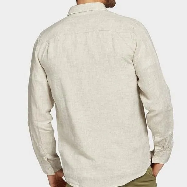 Academy Brand Men's Hampton Long Sleeve Shirt - Oatmeal