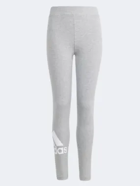 Adidas Essentials Big Logo Girls Sportswear Tight Grey Heather/White