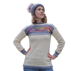 Adults The 'Rainbow Snowflake' Merino Jumper