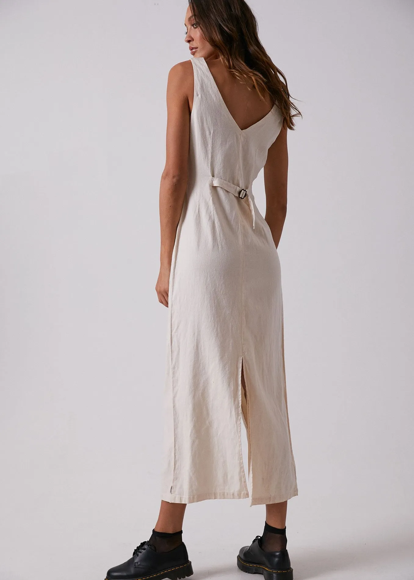 Afends Womens Josie - Hemp Button Down Maxi Dress