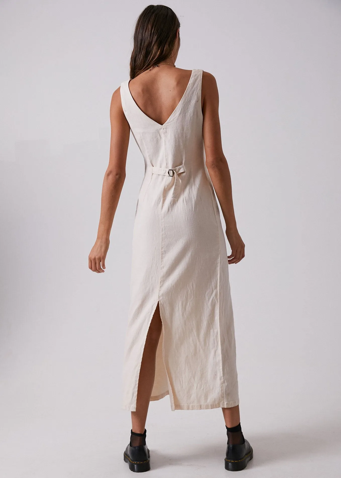 Afends Womens Josie - Hemp Button Down Maxi Dress