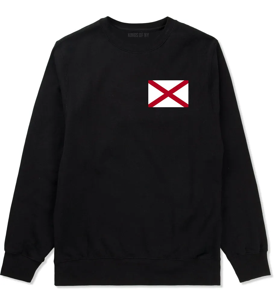 Alabama State Flag AL Chest Mens Crewneck Sweatshirt