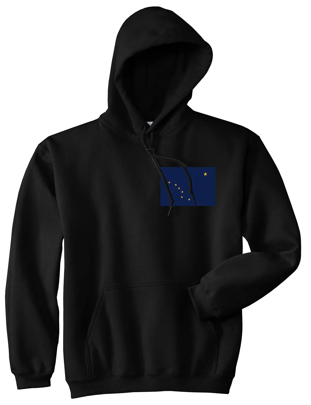 Alaska State Flag AK Chest Mens Pullover Hoodie