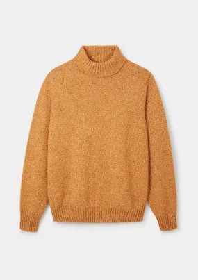 Apricot Melange Roll Neck Jumper