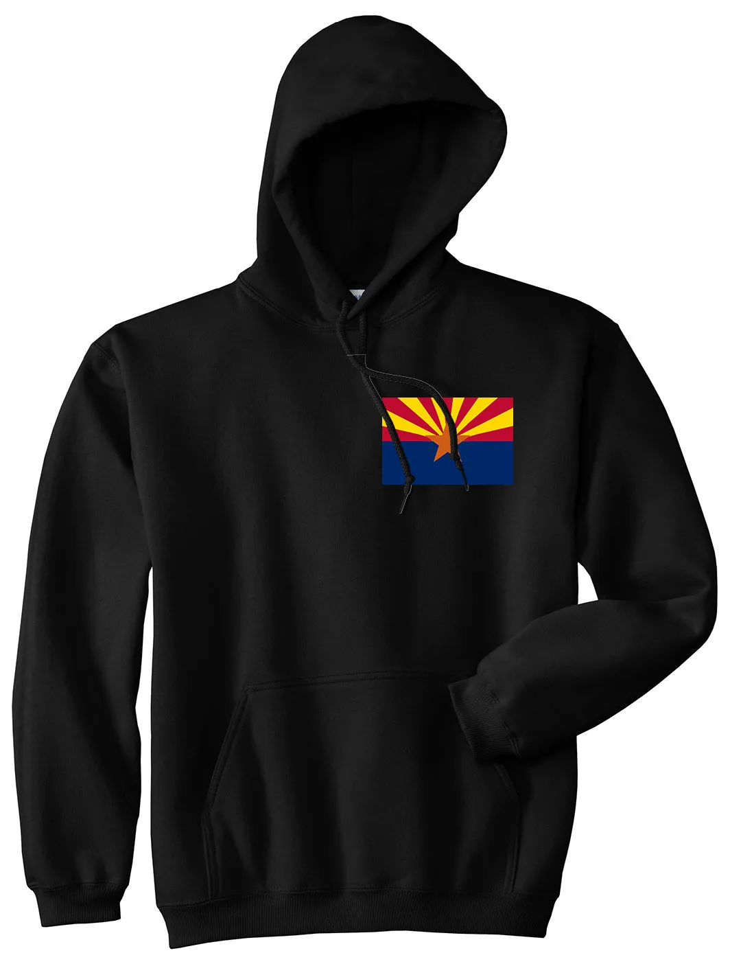 Arizona State Flag AZ Chest Mens Pullover Hoodie