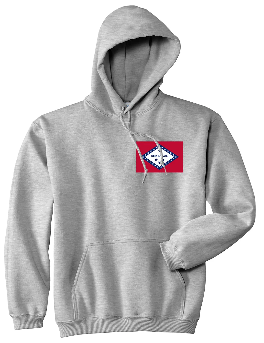 Arkansas State Flag AR Chest Mens Pullover Hoodie