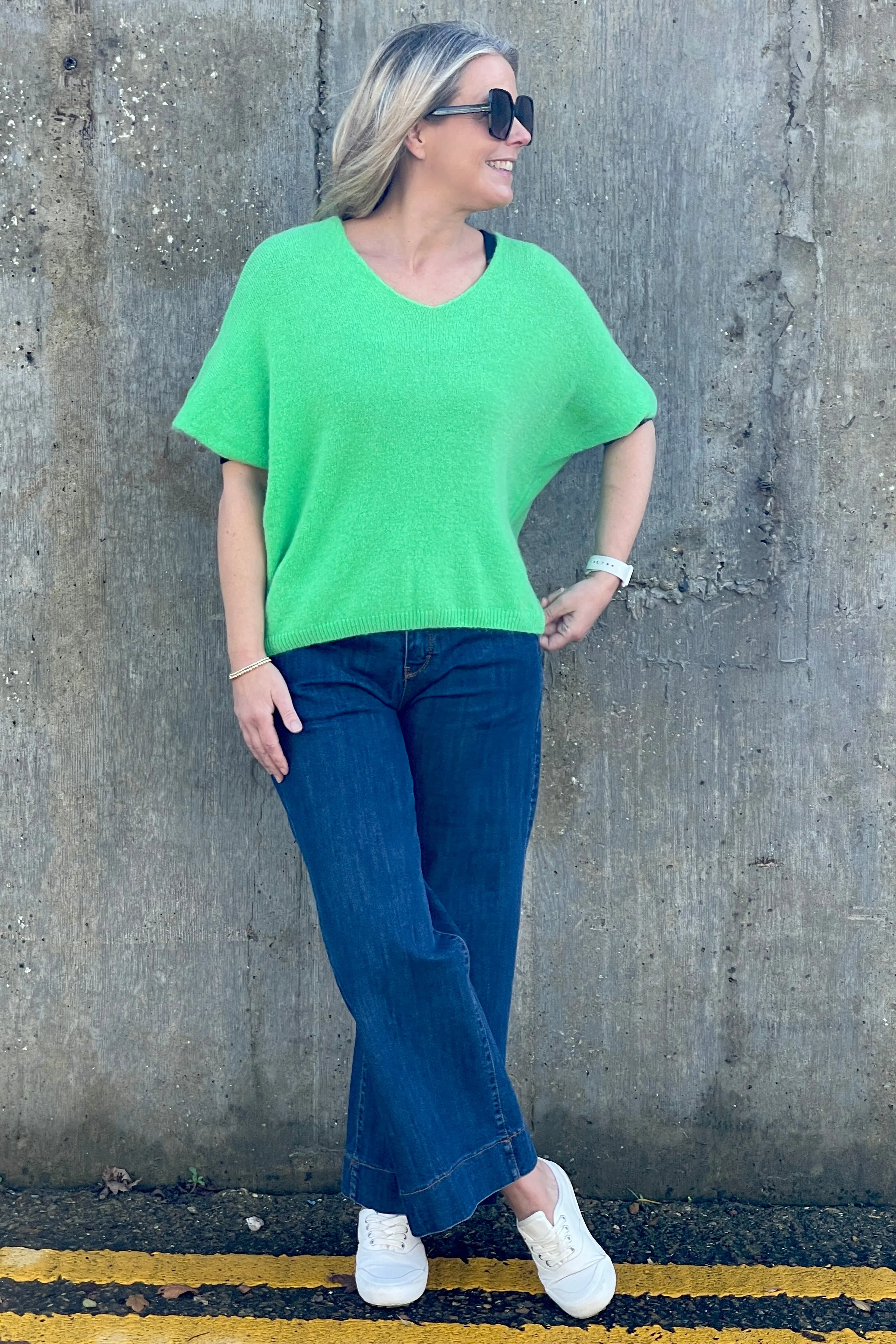 Ashley Alpaca Blend Fine Knit Jumper | Fresh Green