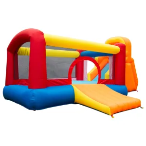 Banzai Double Slide Bouncer Inflatable Bounce House & Climbing Wall (Open Box)