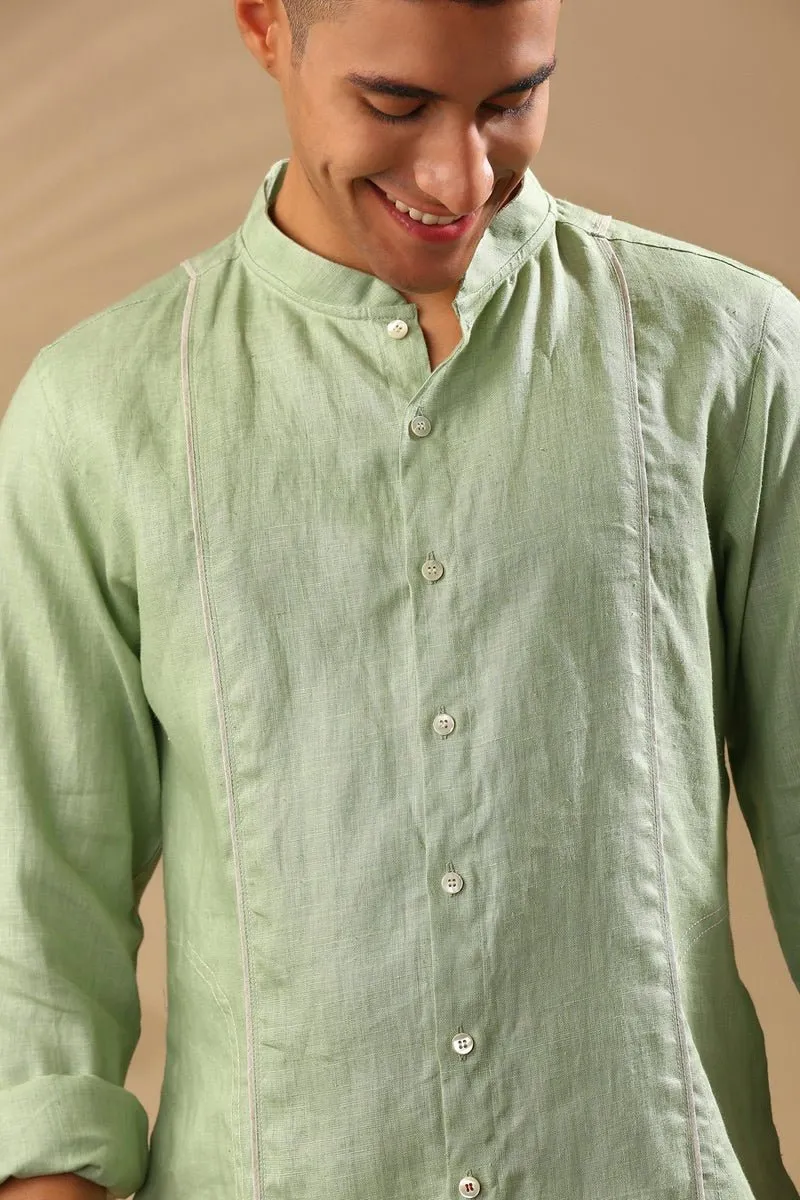 Baobab Bomber Shirt - Sage Green