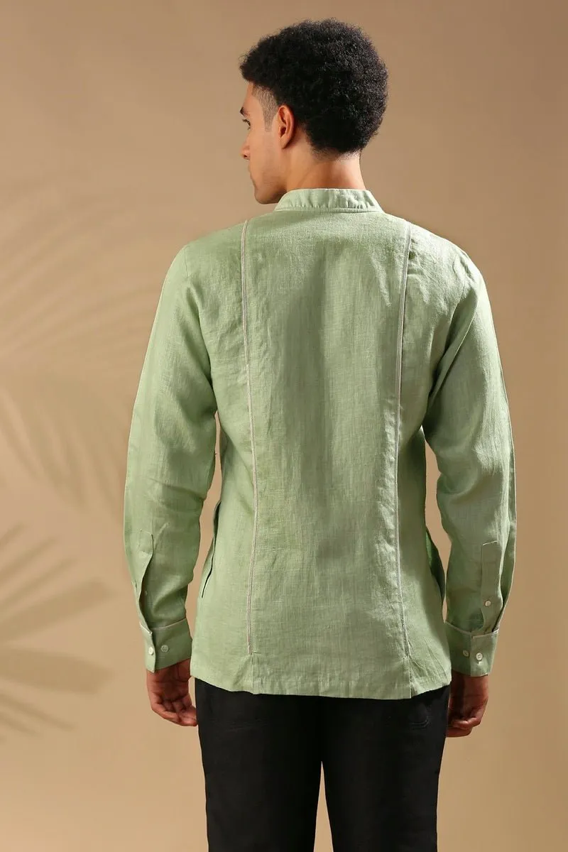 Baobab Bomber Shirt - Sage Green