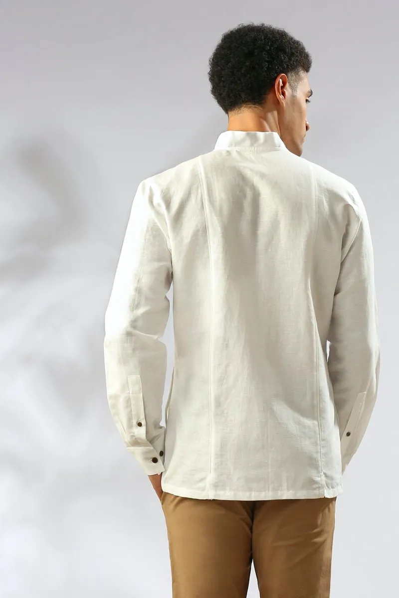 Baobab Bomber Shirt - White