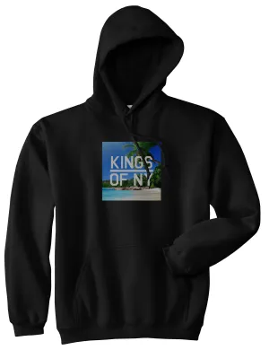 Beach Vacation Box Logo Mens Pullover Hoodie