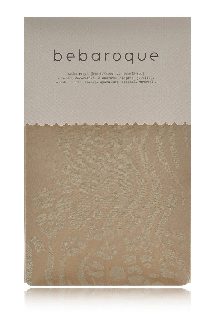 BEBAROQUE ZHORA Leopard Print Beige Sheer Tights