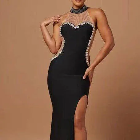 Becka Embellished Bandage Dress