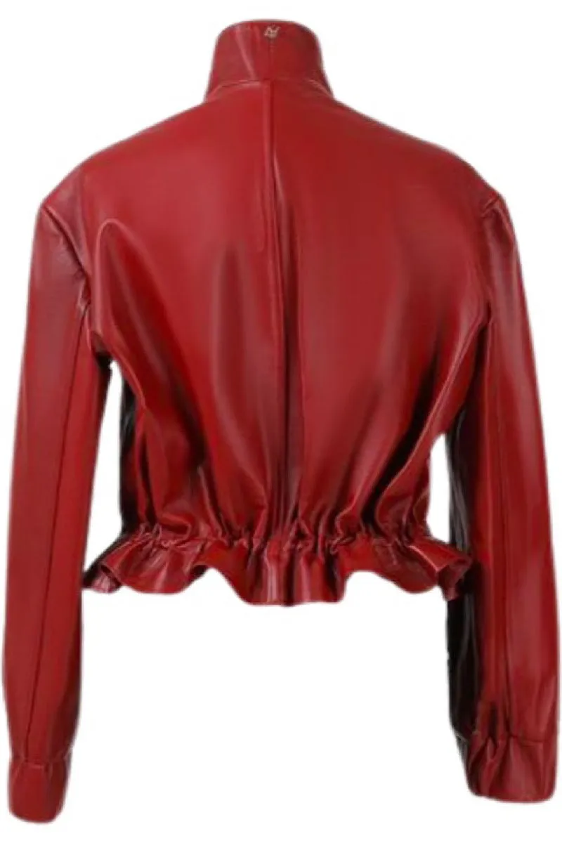 BENNETT LEATHER JACKET IN RED