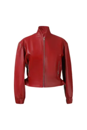 BENNETT LEATHER JACKET IN RED