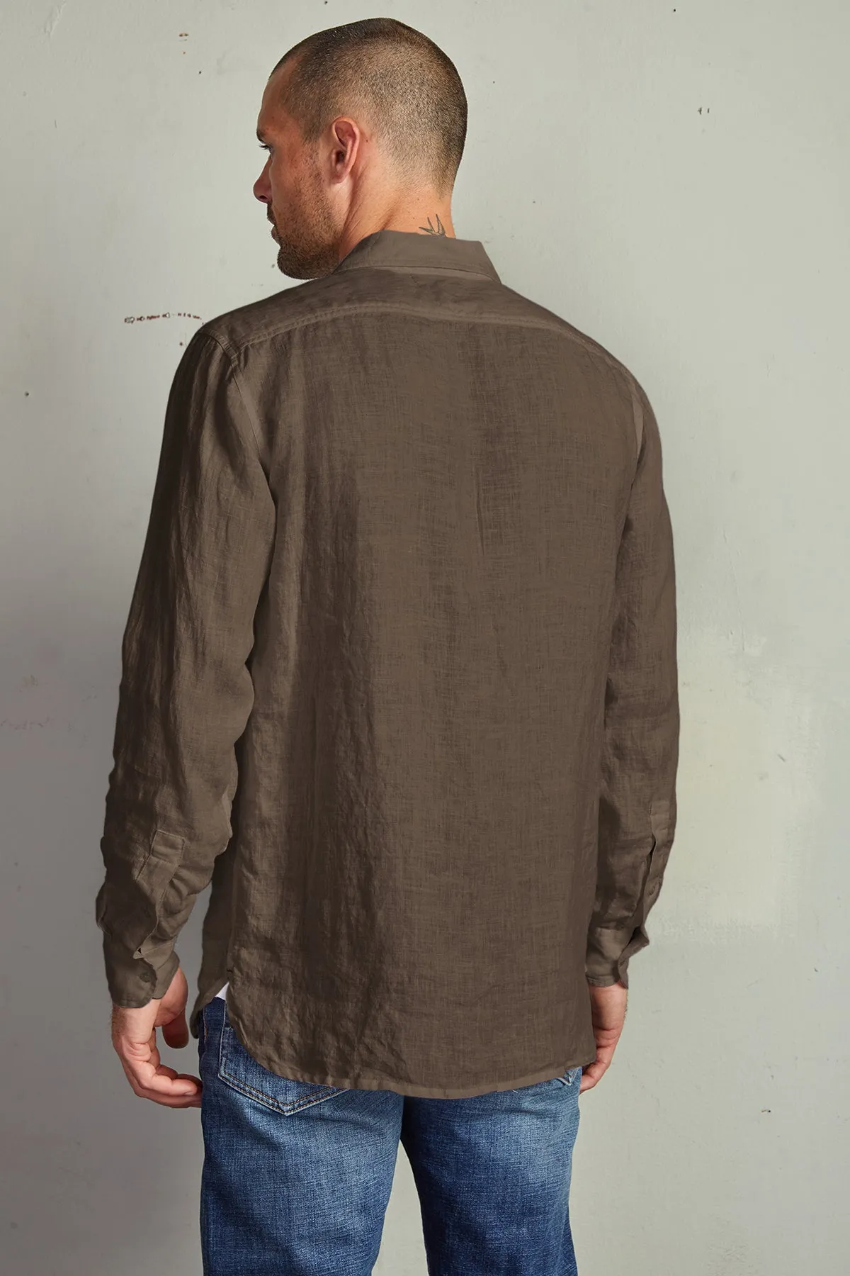 BENTON LINEN BUTTON-UP SHIRT