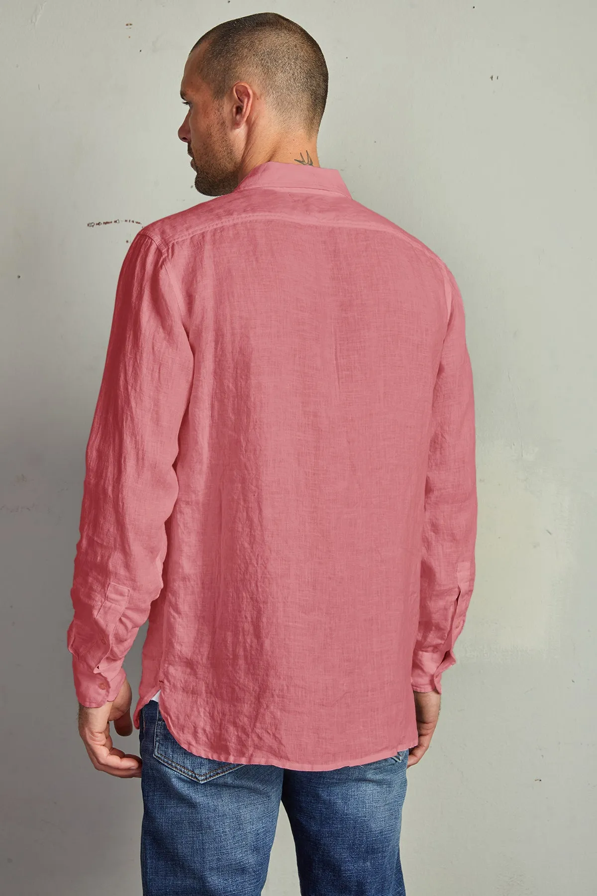 BENTON LINEN BUTTON-UP SHIRT