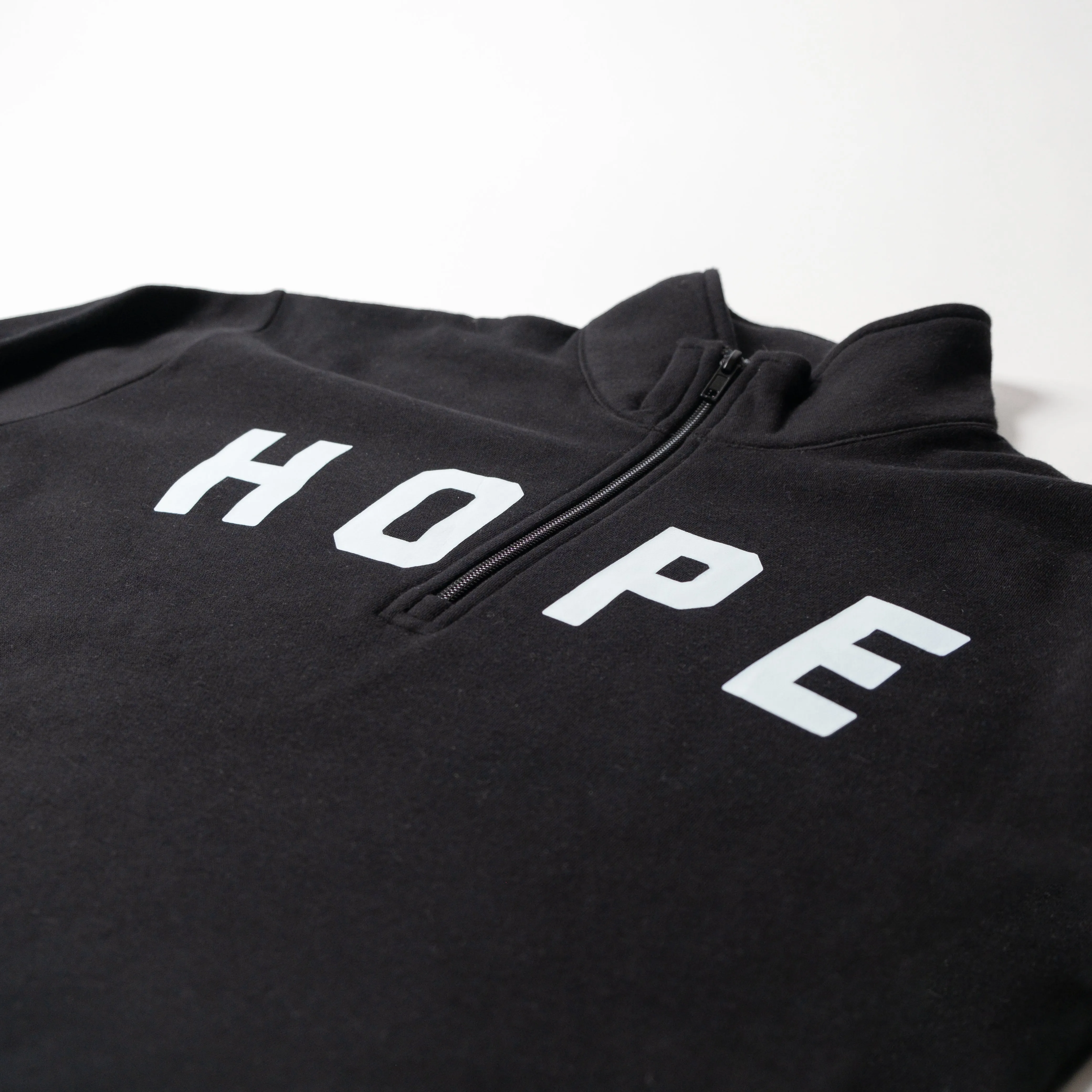 Black HOPE Quarter Zip Sweatshirt