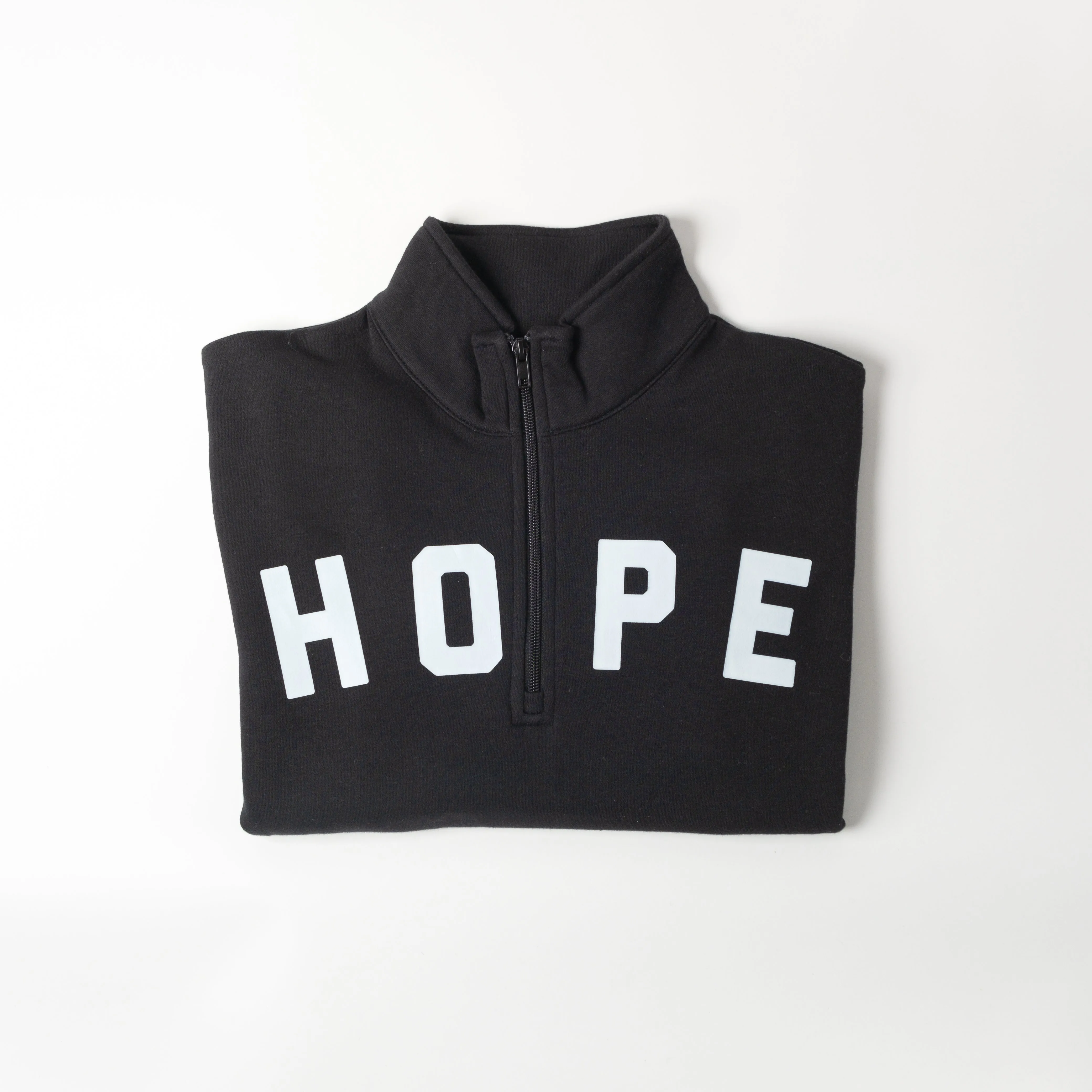 Black HOPE Quarter Zip Sweatshirt