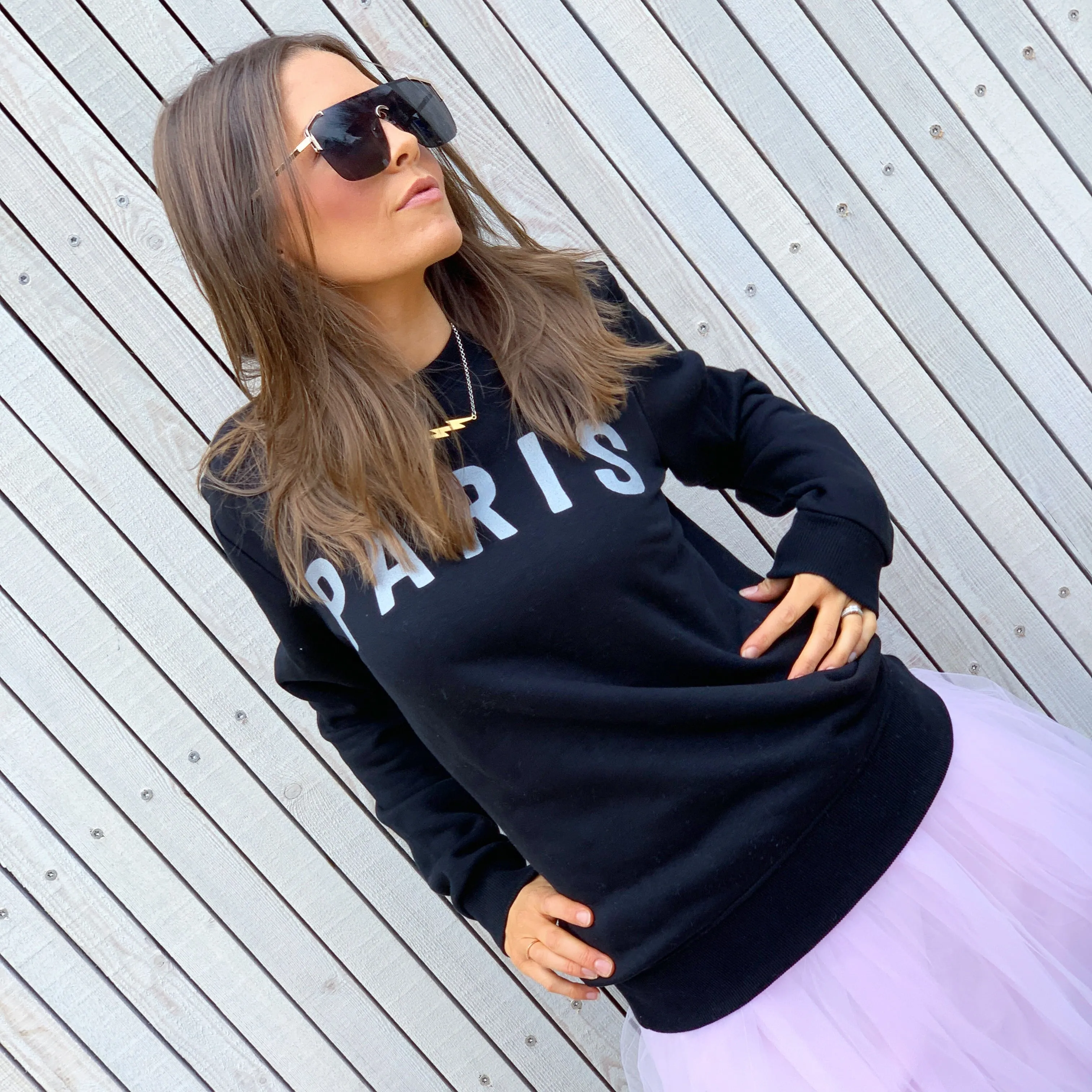 Black PARIS sweatshirt