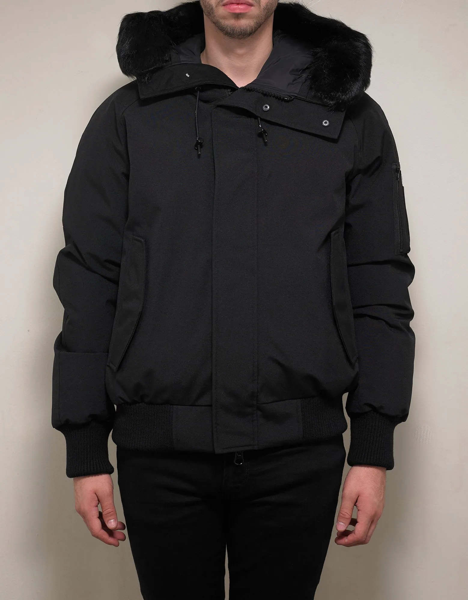 Black Short Down Parka Jacket