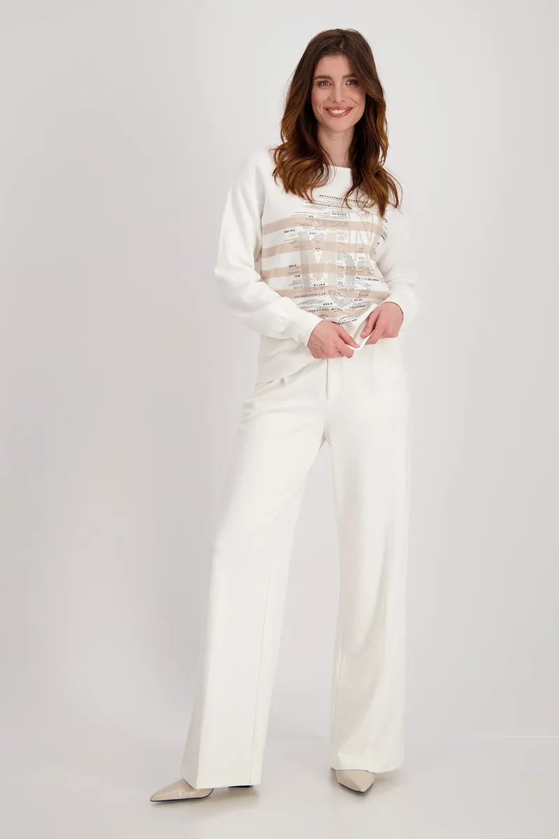 Boatneck Sweater 807226MNR in Off White by Monari