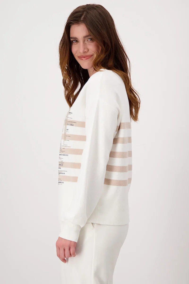 Boatneck Sweater 807226MNR in Off White by Monari