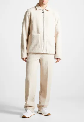 Boiled Wool Jacket - Beige