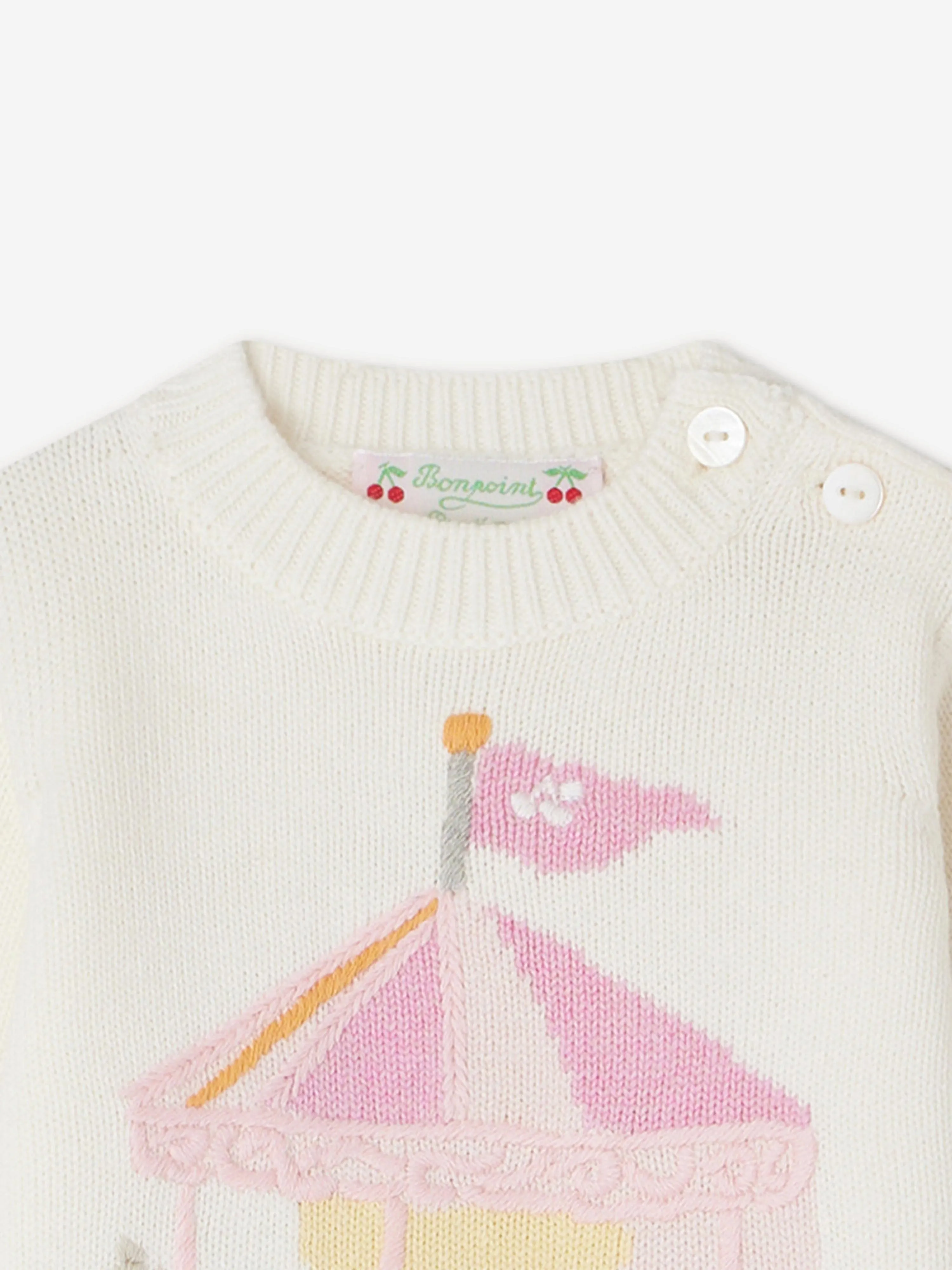 Bonpoint Baby Girls Almire Cashmere Jumper in Ivory