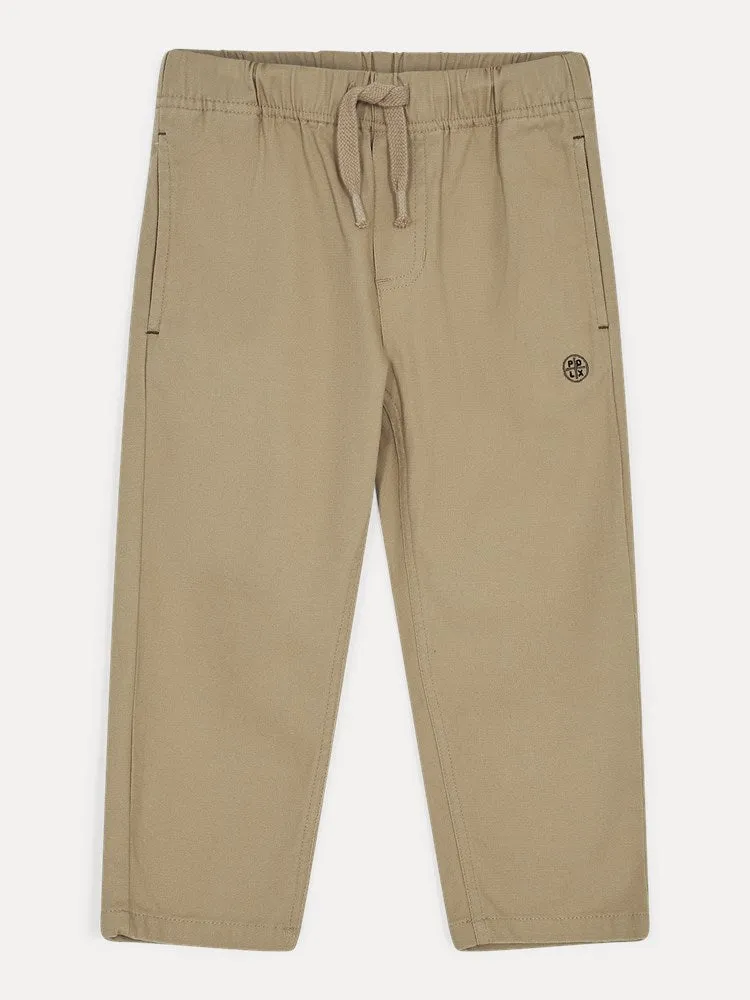 Boy's Enrico Pull On Chinos - Sand