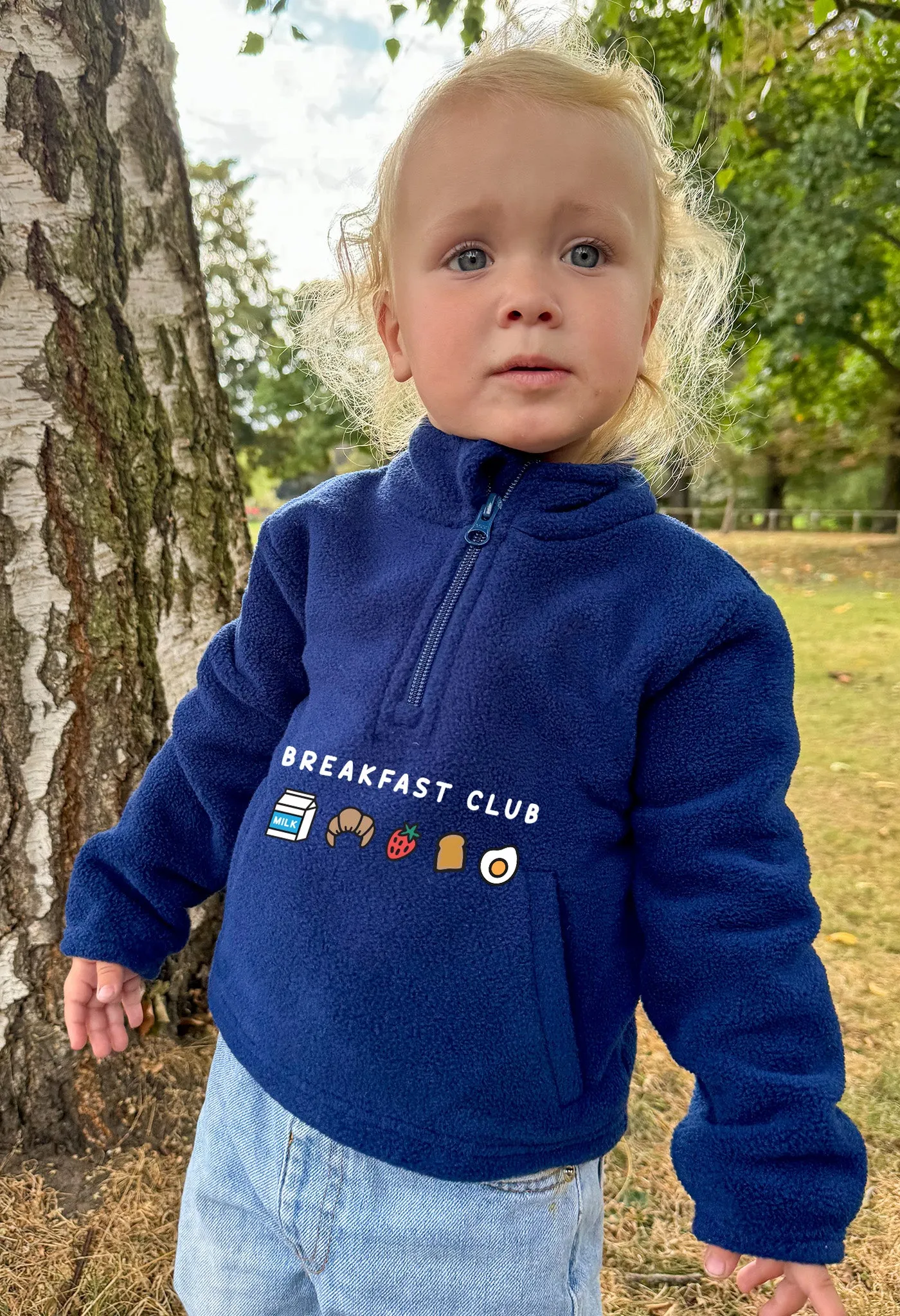 Breakfast Club Recycled Polyester Quarter Zip Childrens Fleece