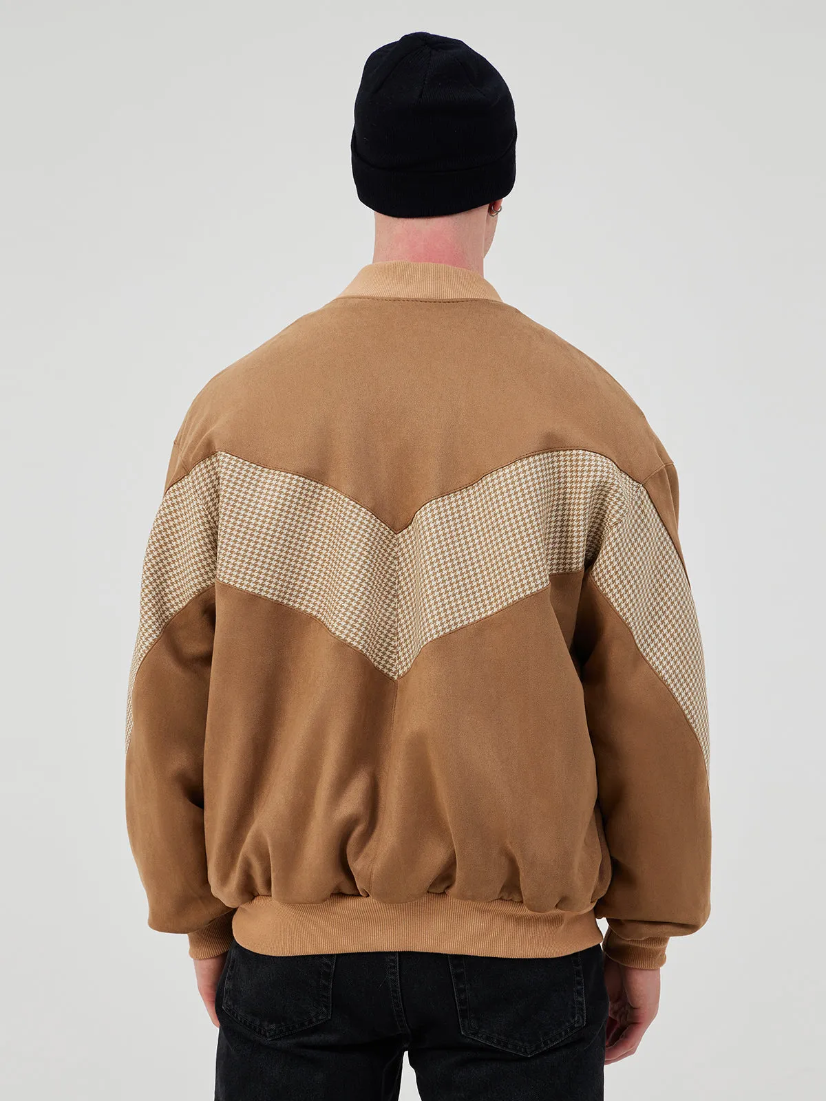 BROWN UNISEX BOMBER JACKET L