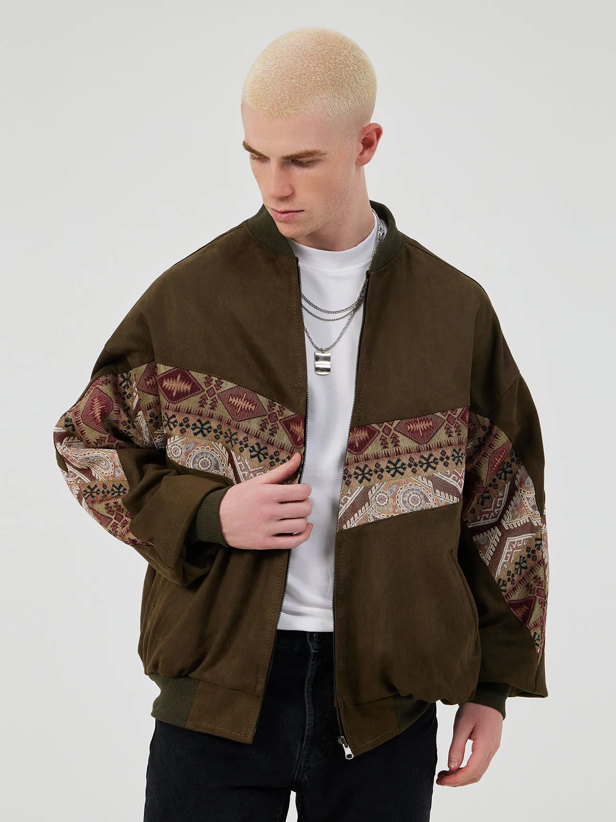 BROWN UNISEX BOMBER JACKET XXL