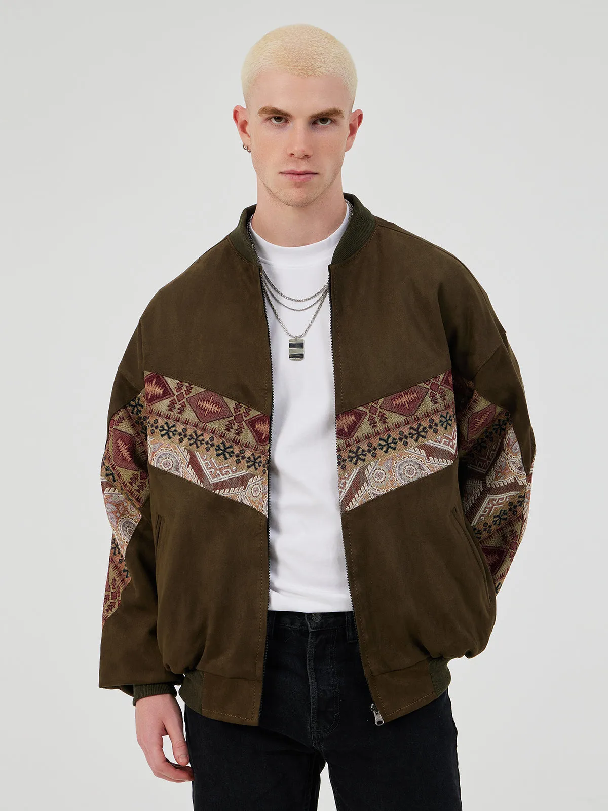 BROWN UNISEX BOMBER JACKET XXL