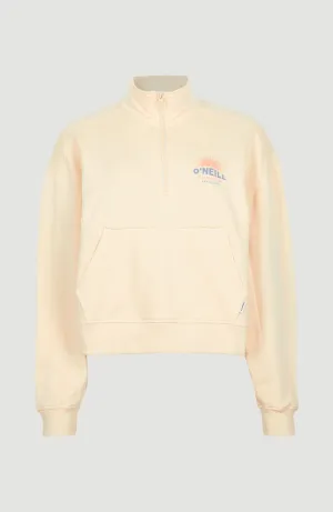 Bunji Half Zip Crew Sweatshirt | Bleached Sand