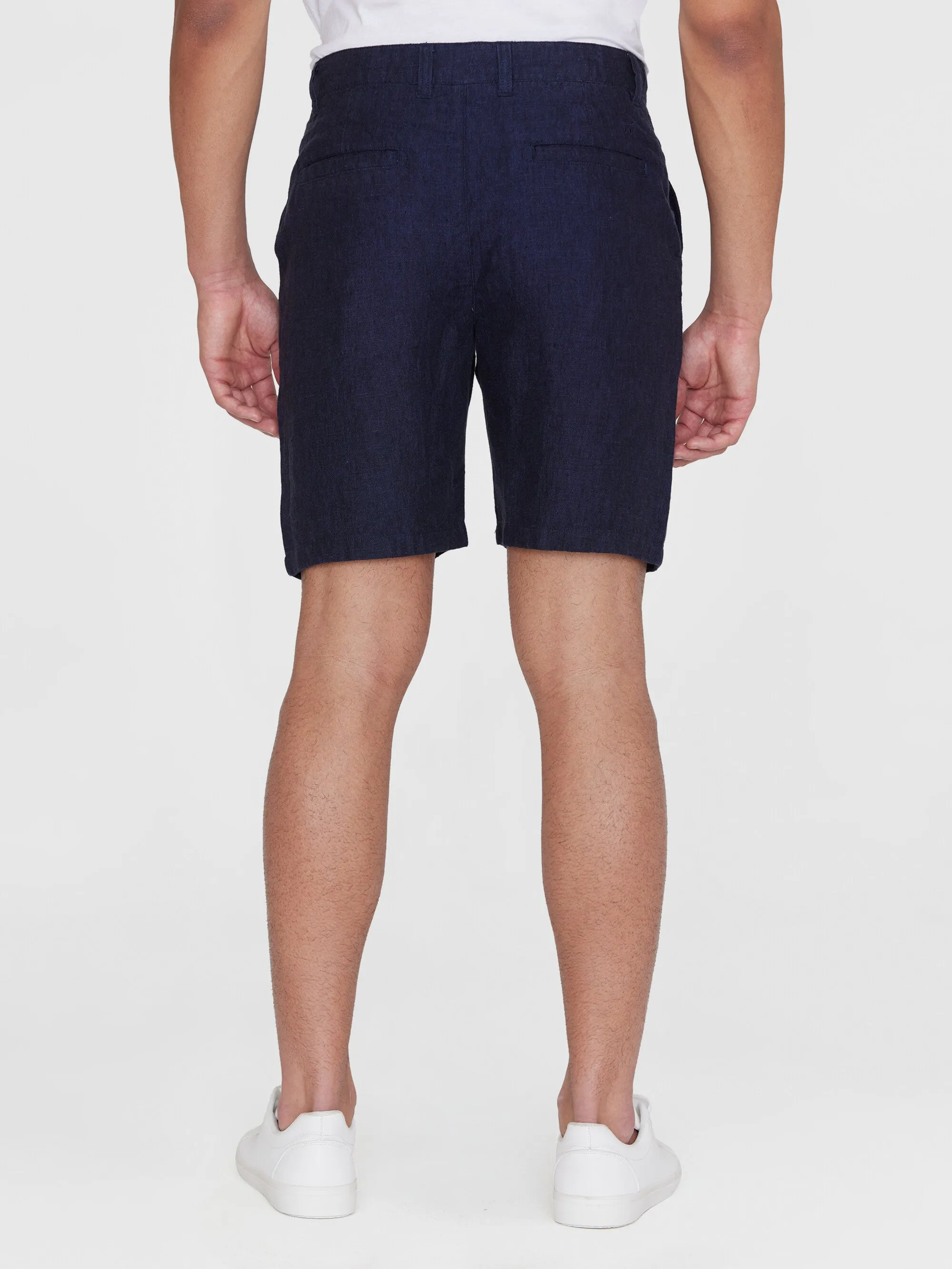 CHUCK regular linen shorts - GOTS/Vegan - Total Eclipse