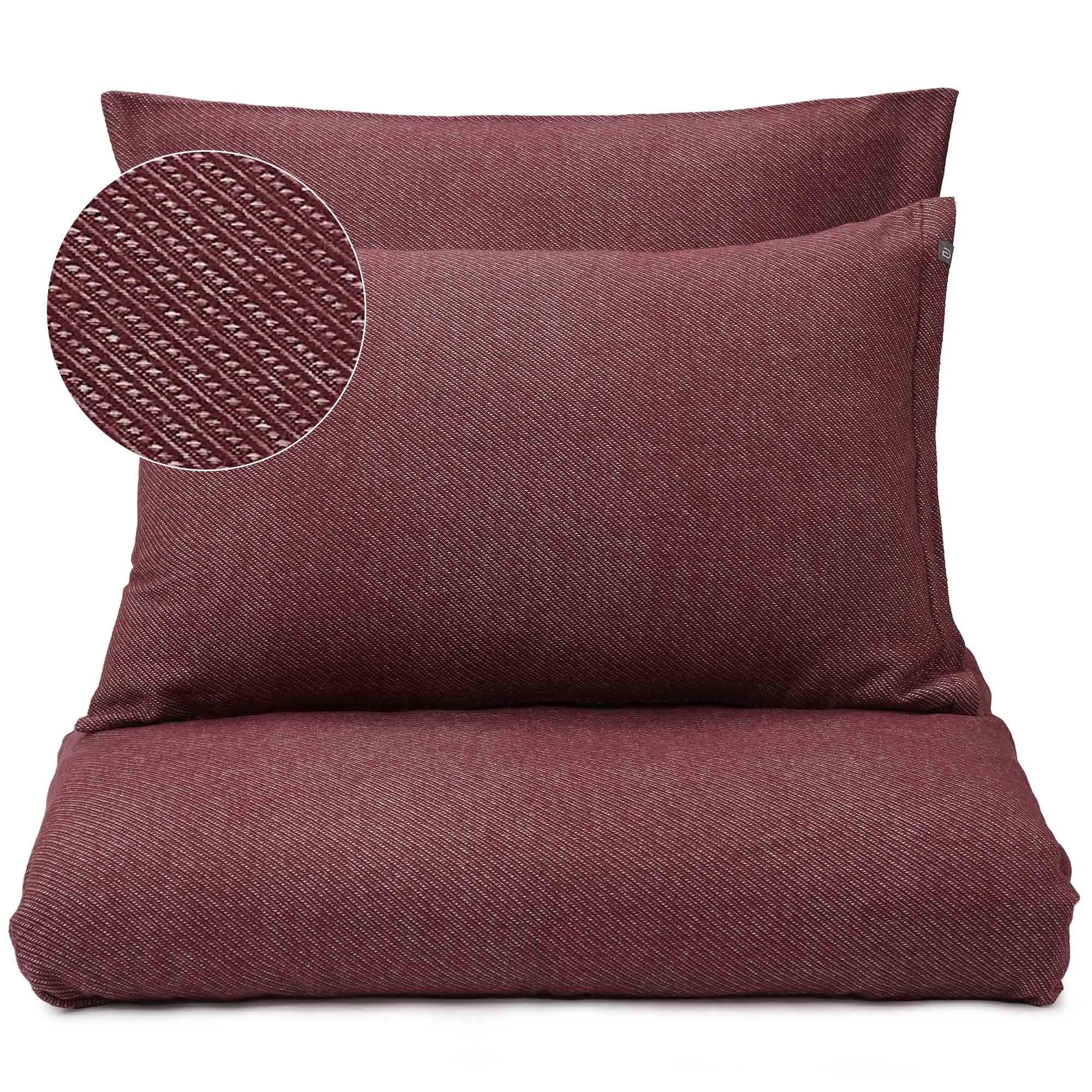 Coelho Pillowcase [Bordeaux red/Natural white]