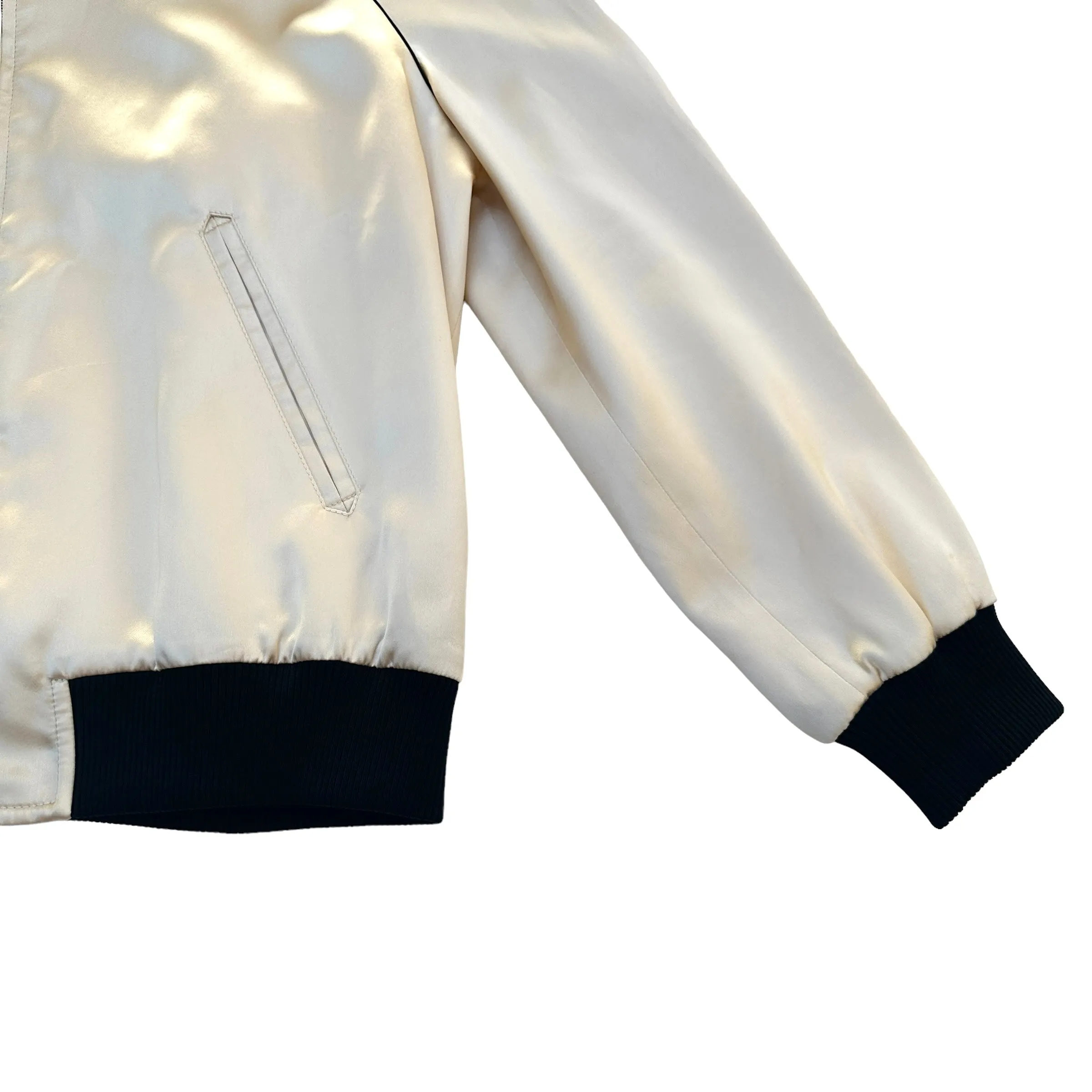 Cream Bomber Jacket