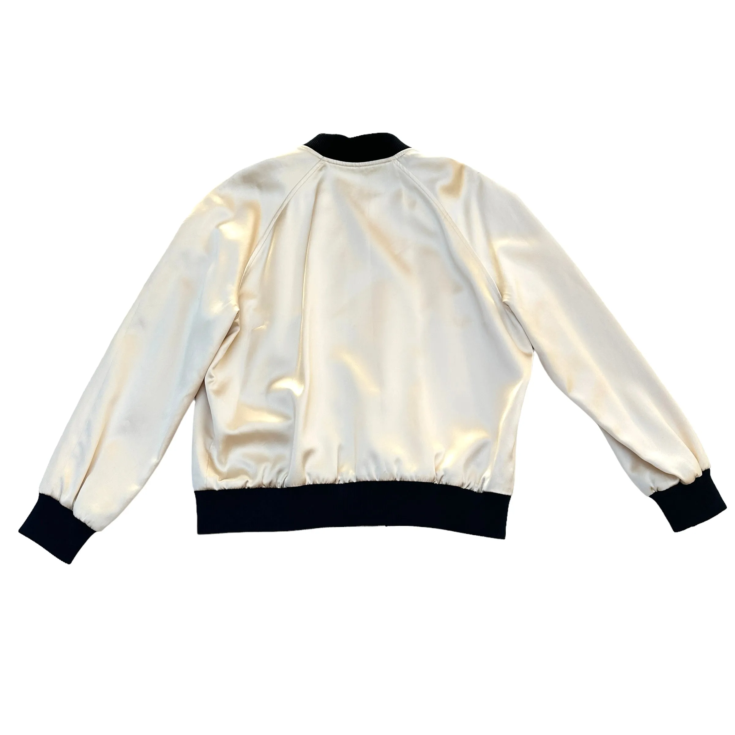 Cream Bomber Jacket