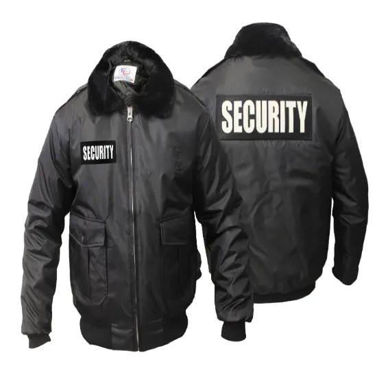 [CUSTOMIZED] Watch-Guard Bomber Jacket (Black) with Reflective Security ID