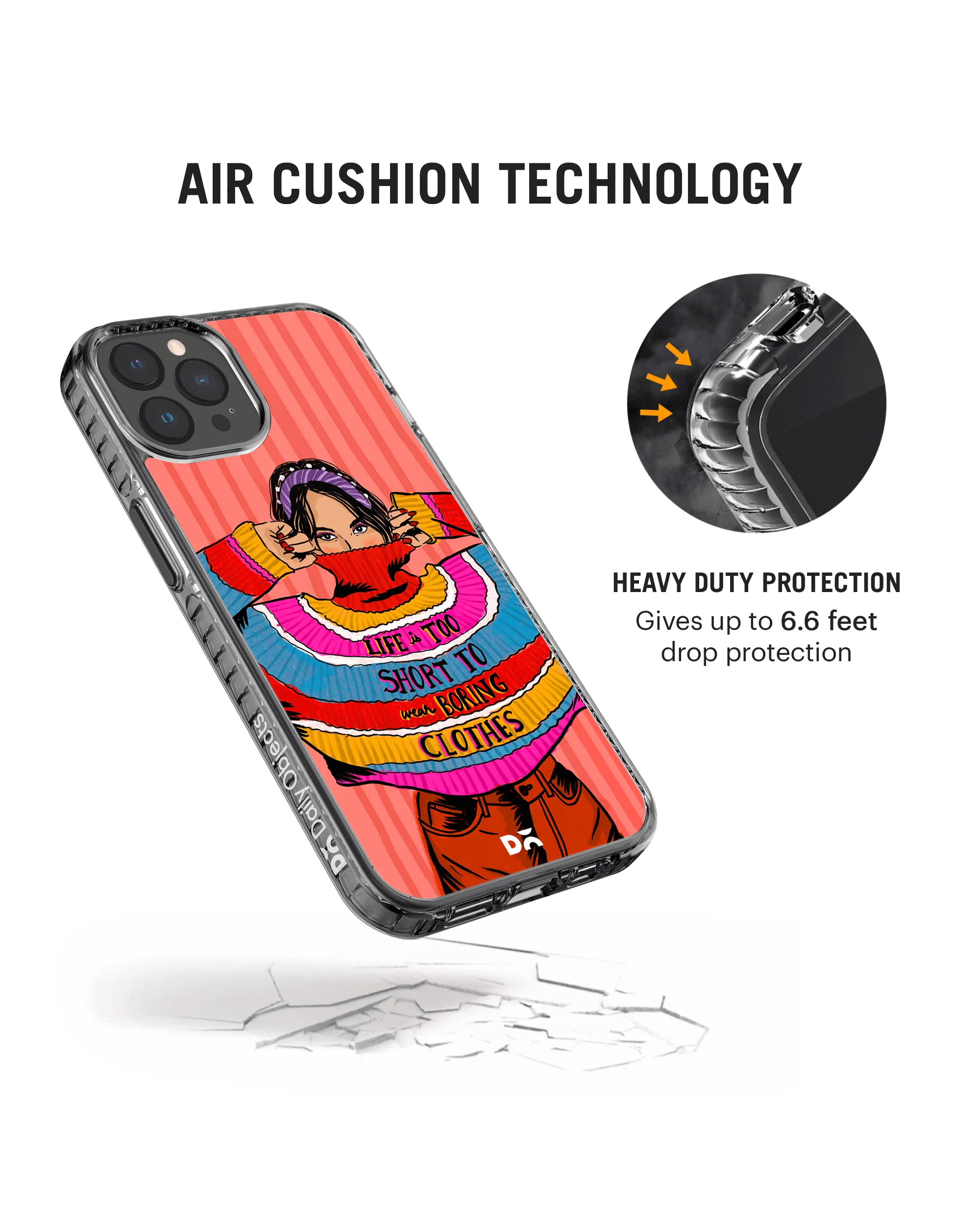 DailyObjects Colourblock Jumper Stride 2.0 Case Cover For iPhone 12 Pro