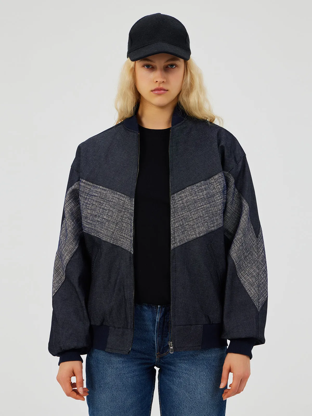 DARK GREY UNISEX BOMBER JACKET XS