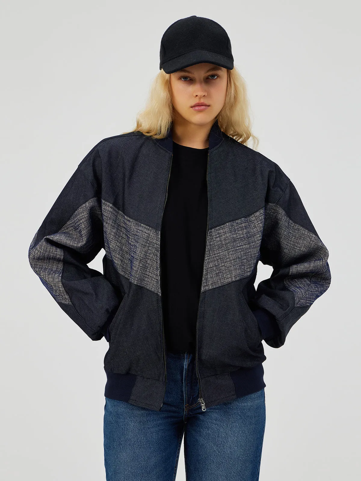 DARK GREY UNISEX BOMBER JACKET XS