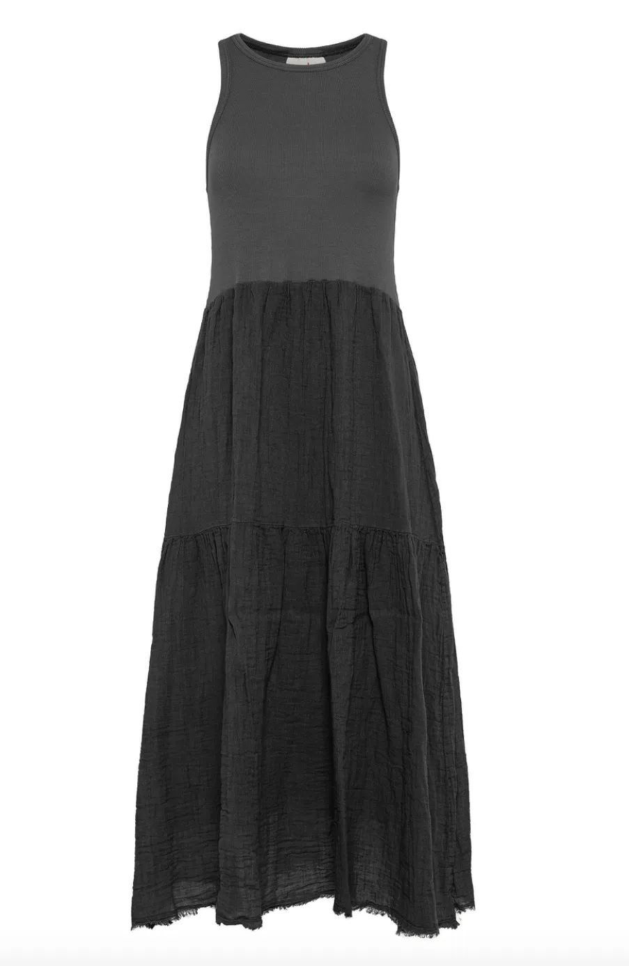 Deha - Gauze Linen  Dress Long Black