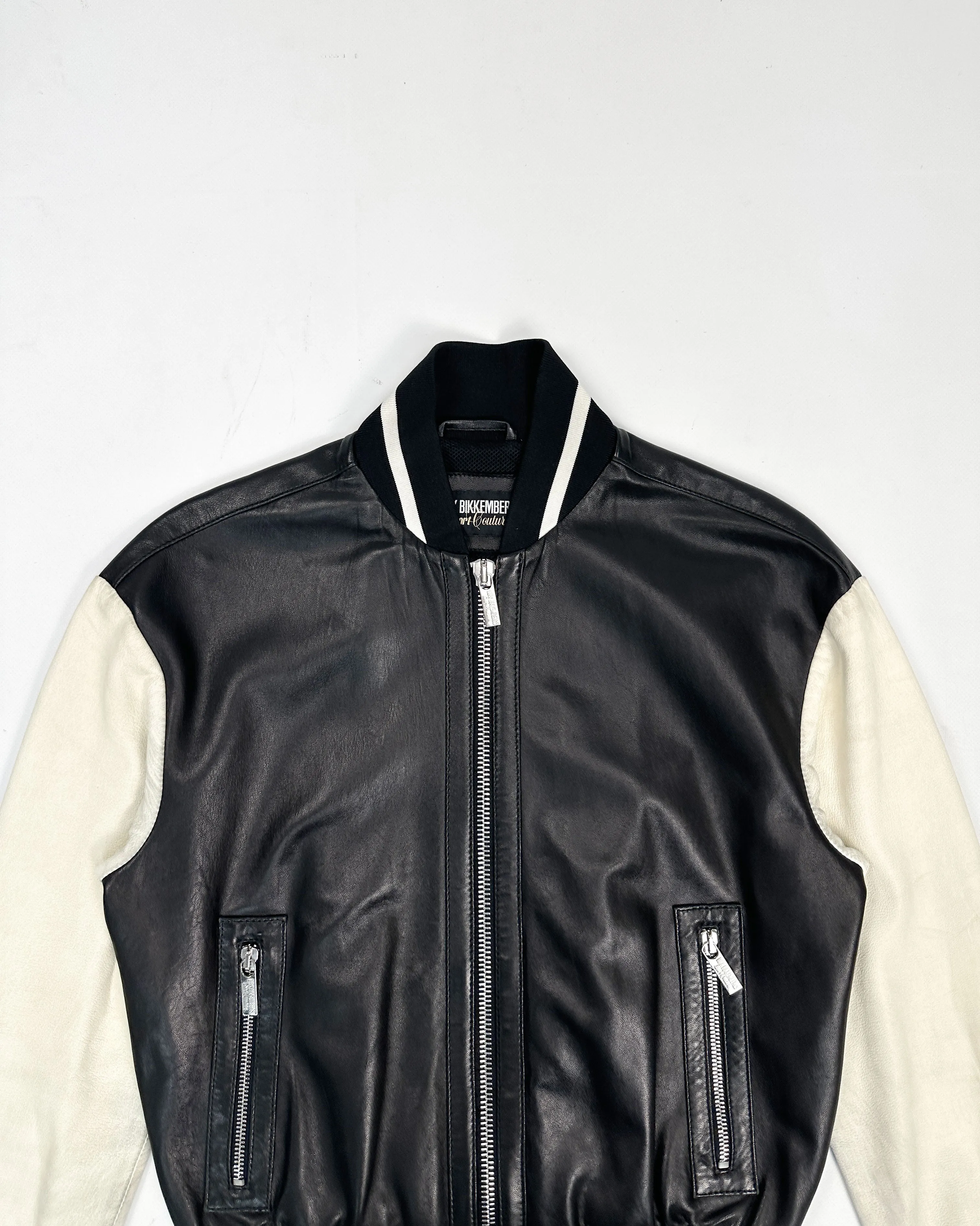 Dirk Bikkembergs Leather Varsity Jacket 1990's