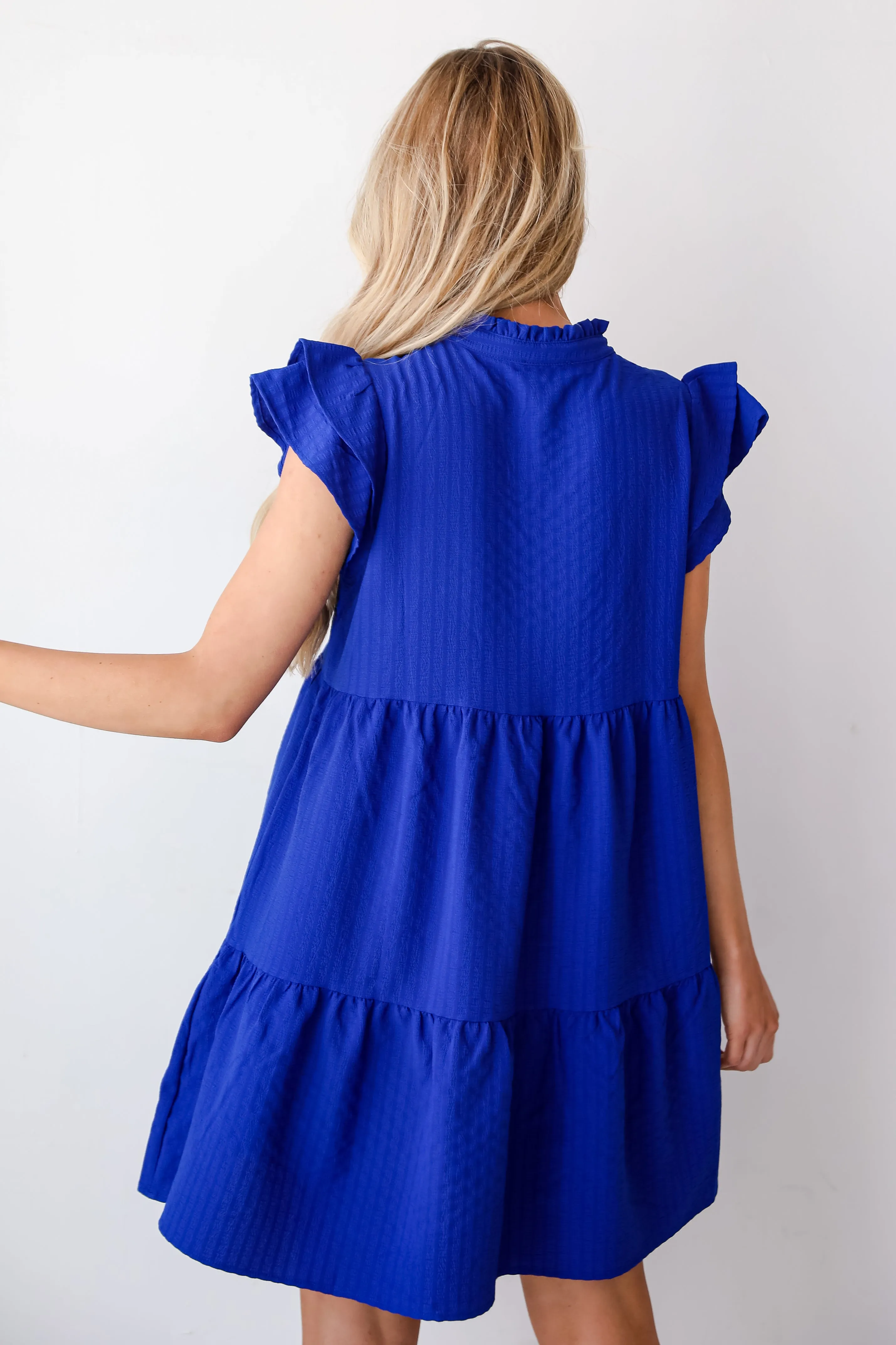 Divine Poise Royal Blue Mini Dress