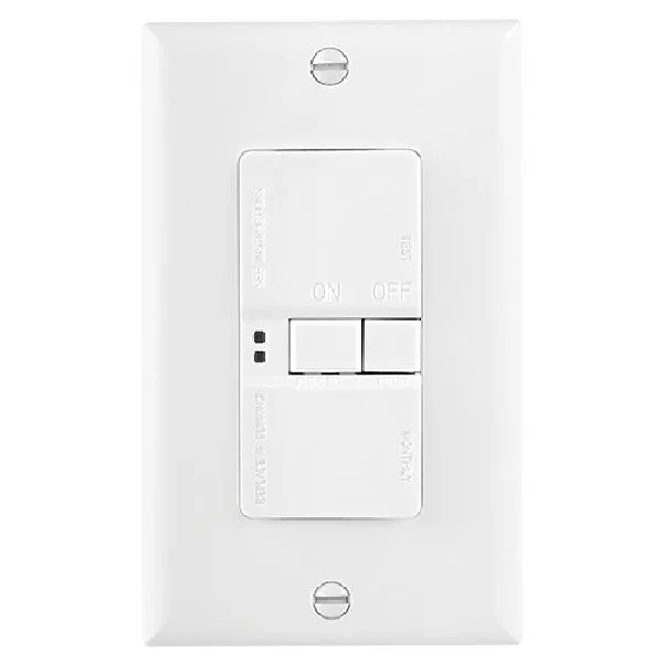 Eaton Wiring Devices SGFD20W GFCI Receptacle, 125 VAC, 20 A, NEMA: NEMA 5-20R, Back and Side Wiring, White