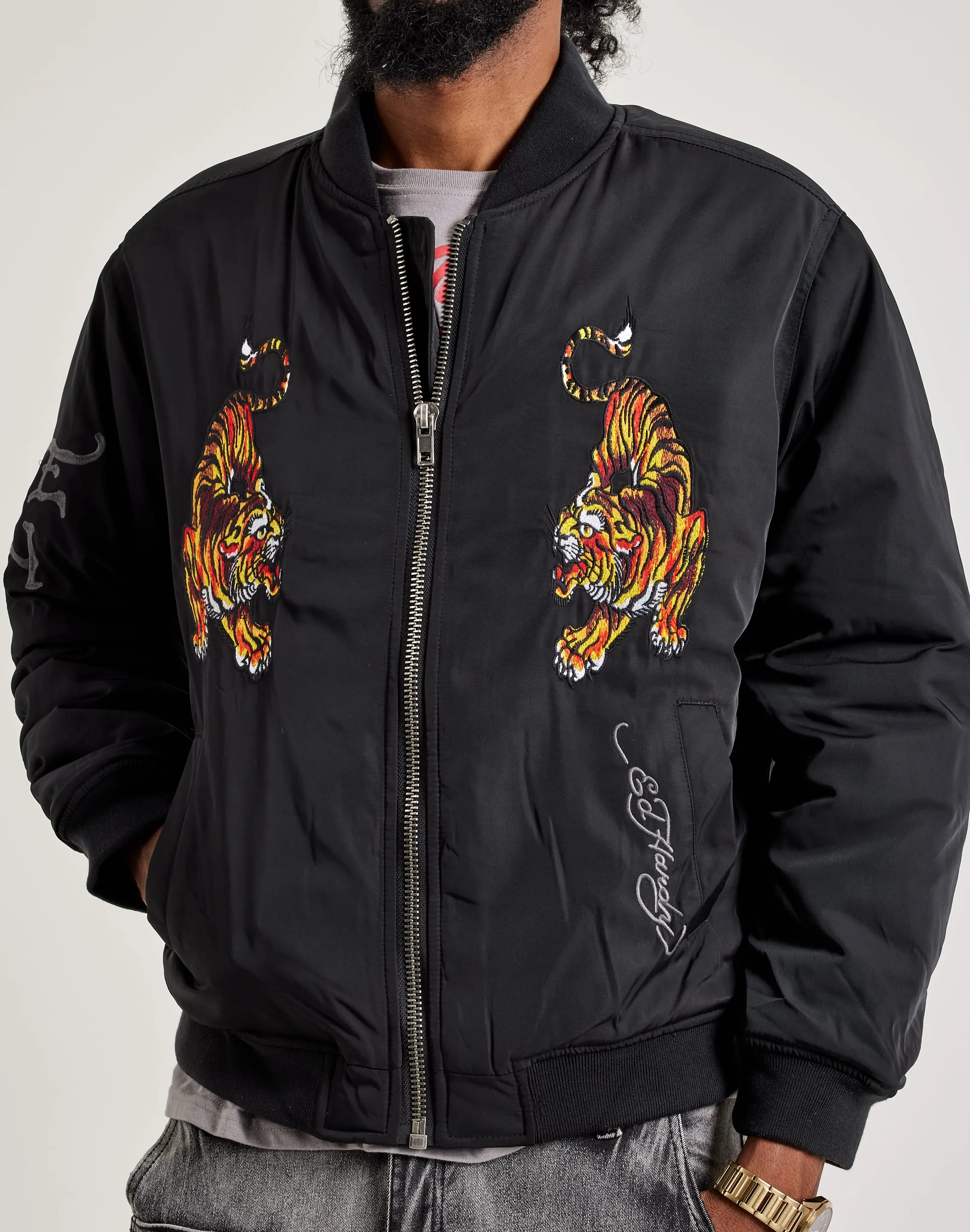 Ed Hardy Tiger Bomber Jacket